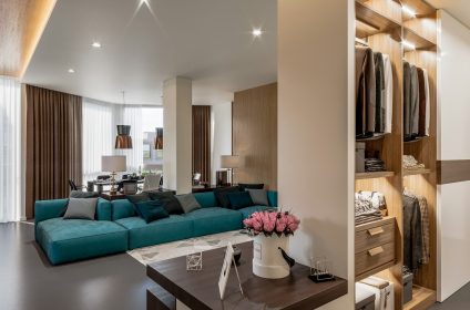 Modern interior of stylish apartment